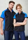 【SAR11】Breathable FORMAL CASUAL Black& blue Polo polyester/cotton T shirt