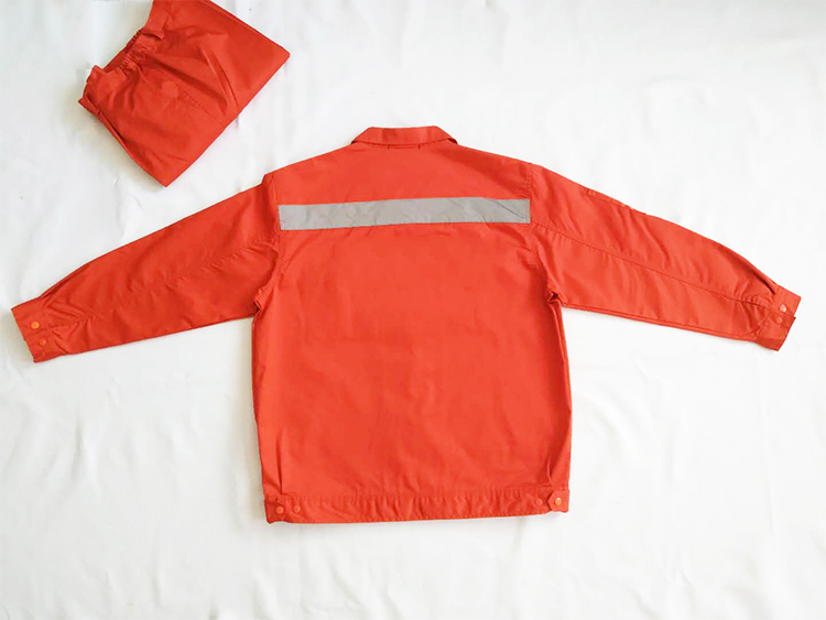 【SAROF】Orange fluorescent strip overalls