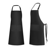 【SARAB】Adjustable Bib Apron with 2 Pockets for Cooking Kitchen