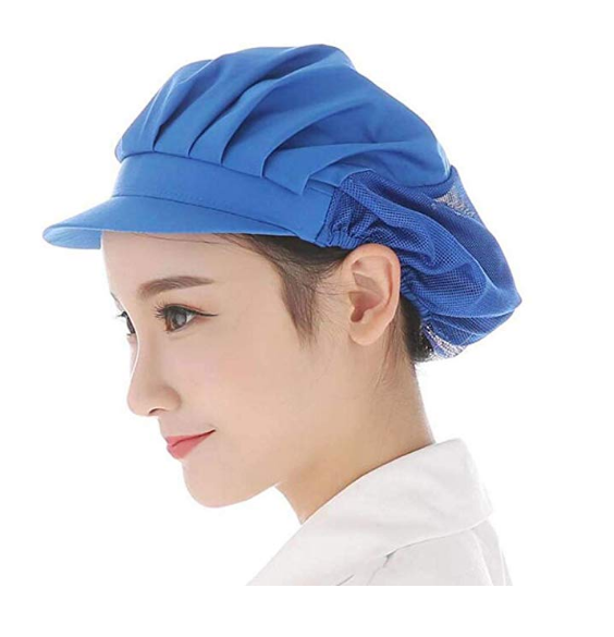 【SARHM】Half Mesh Industrial Workshop Protective Working Elastic Kitchen Hats