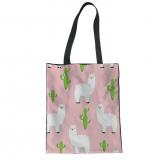 【SARACCH】Alpaca Cactus Canvas Handbag