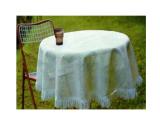 【SARNVT】Tablecloth, Patio, Indoor or Outdoor, Crochet Non-skid Vinyl tablecloth