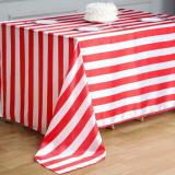 【SARSSRT】Stripe Satin Rectangle Tablecloth