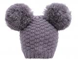 【SARWWK】Winter Warm Knit Double Beanie Hat with Pom Pom Ears