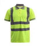 【SARHVP】High Visibility Polo Shirt Reflective Tape Safety Security Work Button T-Shirt